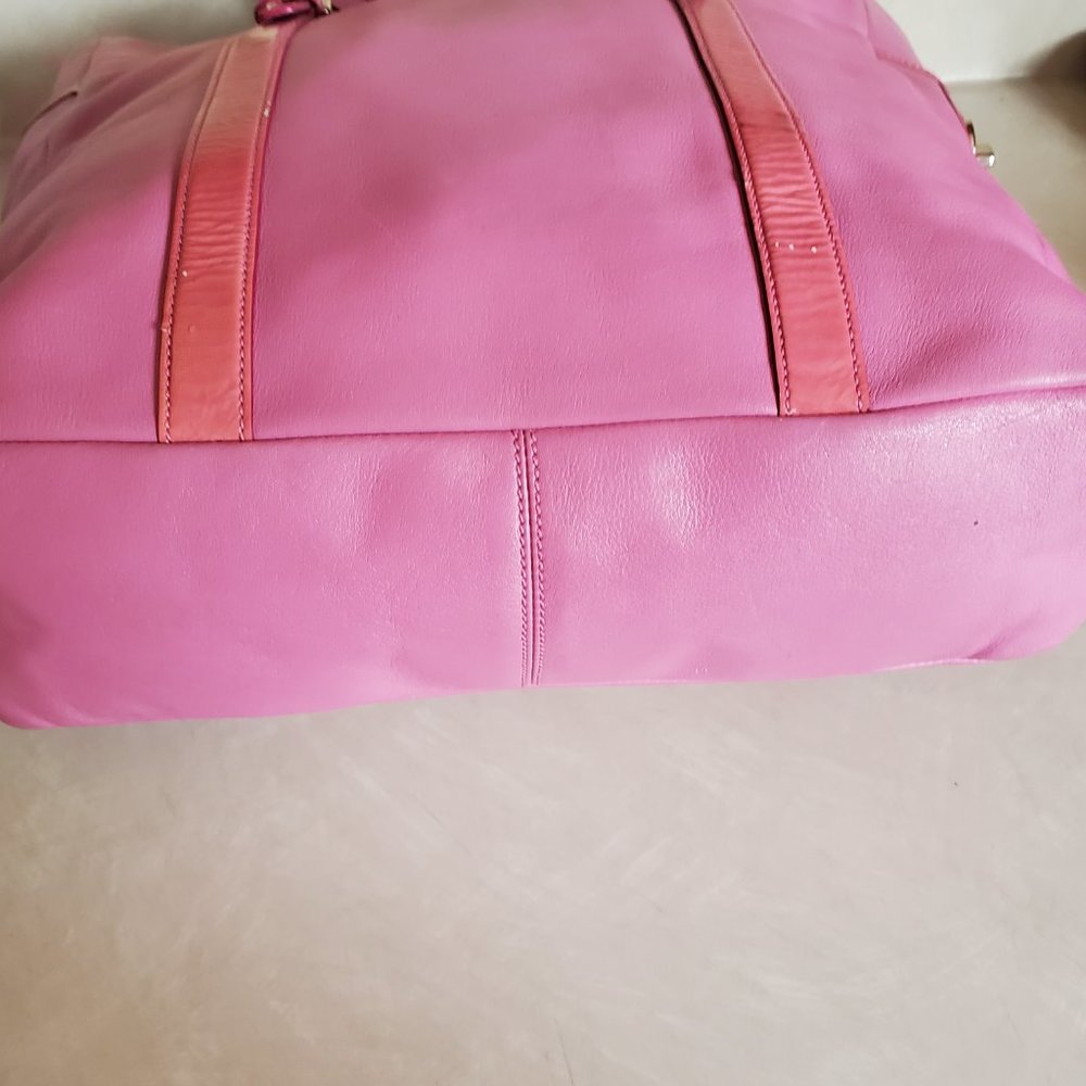 Vintage Rare Coach Gallery Pink Leather Tote Bag Purse Large - Picture 10 of 14